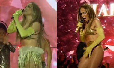 Jennifer Lopez's Skirt Drops Mid-Performance in Warsaw; J.Lo Handles it Like a Pro
