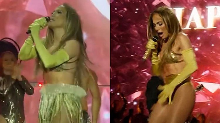 Jennifer Lopez's Skirt Drops Mid-Performance in Warsaw; J.Lo Handles it Like a Pro