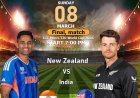 India vs New Zealand Final Live Updates – Join Ready Aana Book